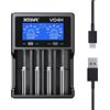 XTAR VC4L Charger 2021 NUOVO 18650 Caricabatteria 4 bays Universale 18650 Caricatore con Display LCD USB vap caricabatteria per liion 3.7v batteria 16340 18350 20700 21700 26650 1.2V NIMH NICD AAA AA
