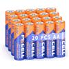 PKCELL Batteria AA LR6,batteria alcalina 1,5 V doppia A per clocks,remote controls,confezione da 20,PKCELL