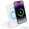 RaitWahl Caricabatterie a induzione da 15 W, senza fili, pieghevole, compatibile con caricabatterie wireless per Phone 12-16, Sung Galaxy S21-S24, Multischutz di Murata, display LED, alloggiamento in alluminio