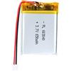 Sunkoo Batteria LiPo 3,7 V 650 mAh 603040 con cavo JST - Batteria ricaricabile ai polimeri di litio per altoparlanti Bluetooth, progetti fai da te e dispositivi elettronici