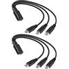 RIIEYOCA Multi Cavo di Ricarica Corto, 3 in 1 Multiplo CavettoType-C femmina a 3 maschi USB-C (solo ricarica), Adatto per caricare telefoni cellulari, computer ecc (30 cm)