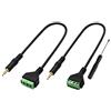 zdyCGTime cavo connettore a morsettiera a vite 3,5 mm TS mono maschio a 2 pin femmina, cavo adattatore AUX per cuffie (30 cm), 2 confezioni.4Pole/M