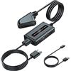 EASYCEL Convertitore Femmina Scart a HDMI, Supporto 4:3/16:9/16:10/Pieno Rapporto di Aspetto, HDMI Interruttore 720P/1080P, Adattatore Scart per N64/PS2/Wii/DVD/STB/Sky/VHS/VCR