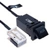 Keple AUX Car Switch + AUX 12 pin di collegamento cavo di cablaggio | Compatibile con VW Volkswagen Bora Jetta MK5 MK6 Golf Passat Scirocco Polo Touran EOS CC Beetle Vehicle radio veicolo | 1 m