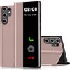 Nshkeji Cover per Samsung Galaxy S26 Ultra Custodia Pelle Portafoglio Flip a Libro con Funzione Supporto Clear View Antiurto Caso Protezione Cover Custodia per Samsung S26 Ultra 5G Case