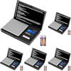 Vinabo Bilancia di Precisione 700g/0.01g, Portatile Bilance per Gioielli, Digital Pro Pocket, con Display LCD e 7 Unità, Funzione Tara, per Cucina Cucinare, Caffè, Farmaci, Nero (Confezione da 5)