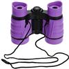 sourcing map - Binocolo giocattolo 4 x 30 compatto, pieghevole, antiurto, colore: viola con cinghia per il collo, per bird watchching escursionismo campeggio