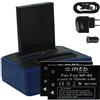 mtb more energy 3X Batteria + Caricabatterie doppio (rete+auto+USB) Compatibile con Drift HD (1080p), HD170 (Stealth), HD720 / Compatibile con Toshiba Camileo H20 ... / Compatibile con Ricoh Caplio RR10 UVM…