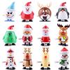 FEPITO 12 Pezzi di Giocattoli a Carica di Natale Set Pupazzo di Neve Giocattolo Renna per Bambini Borsa segreta per Feste di Babbo Natale Regalo per Natale Compleanno Ringraziamento