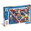 Clementoni - Puzzle per Bambini 104 Pezzi Supercolor Maxi, per Bambini 4+ Anni, Illustrazione con Superman, Idea Regalo, Made in Italy, 62x42 cm, 25022