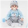 ZIYIUI Reborn Bambole 55 cm Bambole Reborn Molle del Bambino di Simulazione del Silicone Vinile Magnetica Bocca Bella Realistica Sveglia Della Ragazza Del Ragazzo Bambini Giocattolo Regalo di Natale