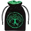 Q WORKSHOP Qworkshop Foresta Nero & Verde Velour Dice Bag