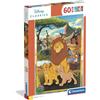 Clementoni - Puzzle per Bambini 60 Pezzi Supercolor Maxi, per Bambini 4+ Anni, Illustrazione Disney Classic Re Leone, Idea Regalo, Made in Italy, 42x62 cm, 26314