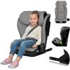 Lionelo Seggiolino per bambini Neal i-Size 100-150 cm, fino a 12 anni, Poggiatesta regolabile, Sistema di protezione laterale supplementare, Schienale reclinabile Grigio