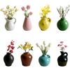 Yaxloi 8 Pezzi 3D Mini Vase Fridge Magnets, DIY Vaso Fiori Calamite Frigorifero, Vaso per Fiori Calamite Frigorifero, Adatto a Porte di Frigoriferi, Lavagne Magnetiche e Altre Superfici Magnetiche