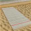 Vico Casa® Telo mare RIVIERA 90x170cm, asciugamano mare in cotone con disegno a righe/Telo spiaggia, piscina, sauna/Grigio e Rosso