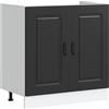 vidaXL Mobile Base lavello Kalmar Nero 80x46x81,5 cm in Truciolato, Mobile Base Cucina, lavello Cucina Mobile Base, lavello Base