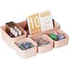 Homhut Organizer Cassetti Plastica, 10 Pezzi, Scatole Plastica Organizer, Contenitori per Cassetti Salvaspazio per Trucchi Cassetti, Cosmetici, Bagno, Cucina, Ufficio, Scrivania