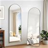 KOCUUY Specchi ad Arc a Figura Intera, 161 x 52 cm Nero Specchio da Appoggio Grande Per In Piedi, Grande Specchi da Parete Con Cornice In Metallo Per Soggiorno, Camera da Letto, Corridoio