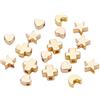 BENECREAT 40PCS Perline Distanziali Placcate Oro 18K 4 Perline in Ottone di Forma Mista per Collana Bracciale Creazione di Gioielli Fai da Te - 10PCS/Forma, 40PCS/Scatola