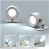 Feallive Lampada da parete a LED per interni, con batteria, 2 pezzi, Touch Control 3 livelli di luminosità, girevole a 360°, per soggiorno, camera da letto, scale, corridoio