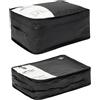 ONTYZZ Sacchetti Sottovuoto Vestiti Riutilizzabili TPU Buste Sottovuoto Viaggio con IP67 Cerniera Impermeabile Borse Organizer Cubi di Imballaggio per Viaggi D'affari