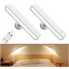 GOVSSING Applique Senza Fili da Muro, 6000mAh Batteria 2 Pezzi Applique Ricaricabile da Parete, Lampada da Parete Senza Fil Telecomando e Pannello Touch, Luci per Quadri LED 3 Colori e Luminosità Dimmer