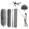 Euleryoo Spolverino Telescopico 5 Pezzi in Microfibra - Bastone Allungabile fino a 280 cm, Lavabile e Riutilizzabile - Ideale per Soffitti, Ventilatori a Soffitto e Angoli Difficili
