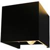 Klighten Lampada da esterno, 7W Applique da Parete con sensore di movimento per luci esterni/interni Lampada da parete con fascio regolabile IP65 Impermeabile 3000K, Nero