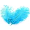 Duories 10 piume di struzzo naturali, 20-25 cm, per fai da te, per acchiappasogni, accessori fai da te, decorazione per la casa, costumi, decorazione da tavolo, matrimoni, feste, cappelli, vestiti, colore blu