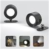Feallive Lampada da parete a LED per interni, con batteria, per soggiorno, nero, 2 pezzi