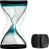 KQDRAVINE Clessidra 8 minuti, timer sensoriale premium con clip organizer per cavi, clessidra liquida antigravità, clessidra acrilica a movimento liquido per ufficio, accessori per la casa e antistress (verde)