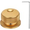 QUARKZMAN 1 Pc Pomello Per Potenziometro In Alluminio, 1/4 (6mm) Pomelli Universali Per Controllo Volume E Tono Con Indicatore A Scanalatura Ovale Per Chitarra, 4/5 Oro (34x20mm)