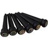 BQLZR per chitarra acustica Ebony Bridge Pins con Abalone Dot e Brass Circle Skirt Confezione da 6