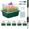 XRR Semenzaio,Mini Serra,Semenzaio Germinazione,6 Pezzi Semenzaio per Piantine,Vassoio Germinazione con Luce di Coltivazione, 72 Celle