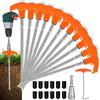 Feluxor Picchetti da Tenda Girevoli con Filettatura 12 Pezzi Picchetti per Tenda in Metallo Resistent Accessori per Tende da Campeggi per Terreni Duri,Prati,Campeggio e Attività All'aperto Verde