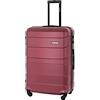 BARRENS Valigia Grande Rigida Trolley da Stiva XL 77 cm ABS con 4 Ruote Bagaglio Valigie Leggera 91 L Organizzazione Fino a 23 kg (Borgogna)