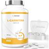 Biotary L-Carnitina 320 Capsule 3000 mg per dose giornaliera L-Carnitina Tartrato | Portapillole incluso scorta per 80 giorni 100% vegano formula pura qualità testata