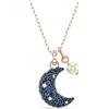 Swarovski Pendente Luna, Crystal Pearl, Luna, Multicolore, Placcato color oro rosa