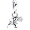 Simphman Estate Oceano Sterling 925 Charms Dangles Granchio tartaruga polpo mare per braccialetti e collane Cadeaux per donne donne donne famiglia e amici, one size, Metallo, Zirconia cubica