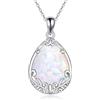 POPLYKE Collana in argento Sterling 925 con onice nera, lapislazzuli, giada, labadorite, Larimar, collana a goccia in filigrana, regalo per donne, Argento sterling