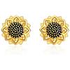 POPLYKE Orecchini da donna in argento Sterling 925 con girasole, Argento sterling, zirconia cubica