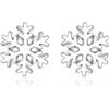 Candyfancy Orecchini a perno in argento Sterling 925 con fiocco di neve vintage da donna e ragazza, Argento sterling, Nessuna pietra preziosa