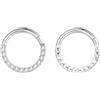 Candyfancy 2pcs G23 Titanio 16G Septum Ring Daith Conch Helix Orecchino ad anello Clicker segmento incernierato anelli trago Rook naso anello piercing gioielli, Titanio