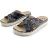 JOMIX Ciabatte Donna Estraibile Plantare Pelle Ortopediche Sandali Anziani Tacco Zeppa Comodi Pantofole Estive Anatomiche Ergonomiche Scarpe Signora Aperte Morbide da Casa e Tempo Libero Beige 36