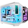 Mars Gaming MC3TCORELCDW, Midi Tower, PC, Bianco, ATX, Micro ATX, Mini-ITX, Vetro temperato, Gaming