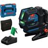 Bosch Professional Laser combinato GCL 12V-50-22 CG (raggio d'azione fino a 50 m con ricevitore, Dual Power, app Levelling Remote, attacco RM 20, GBA 12V 2.0Ah, GAL 12V-40, custodia, L-Boxx 136)
