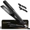 Golden Goods Piastra per capelli 2 in 1 Steampod Pro Vapore potente, Steampod Black Edition per capelli lisci e ricci, piastra capelli