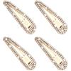 Aribliseza Fermaglio per Capelli Oro, Fermagli per Donne, 4 Pezzi Fermagli Strass, Forcine di Cristallo per Matrimonio, Festa e Ballo, Colore Oro, 2.36 Pollici