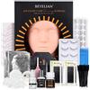 BEYELIAN Kit Extension Ciglia Professionali, per L'Addestramento Alla Messa Delle Ciglia Finte Su Testa di Manichino Piatta per Occhi